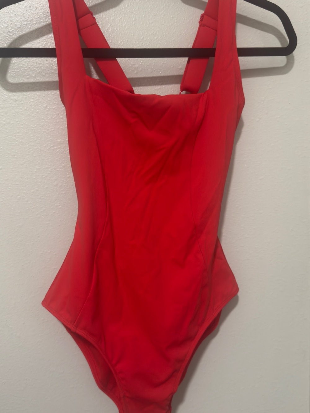 TA3 Red Square-Neck One-Piece Swimsuit